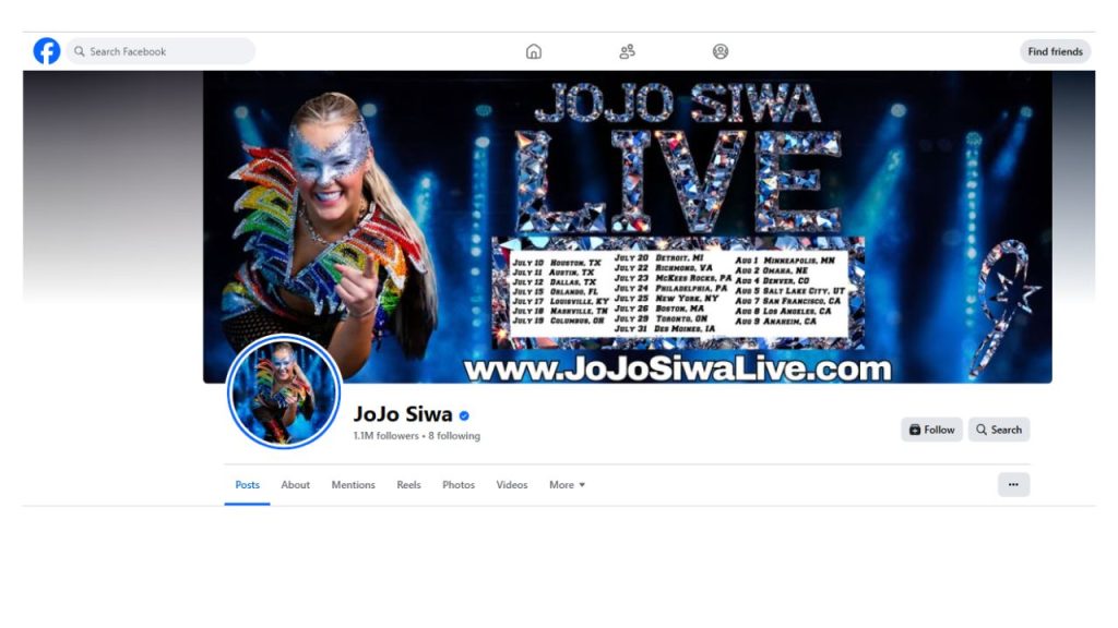 JoJo Siwa Facebook