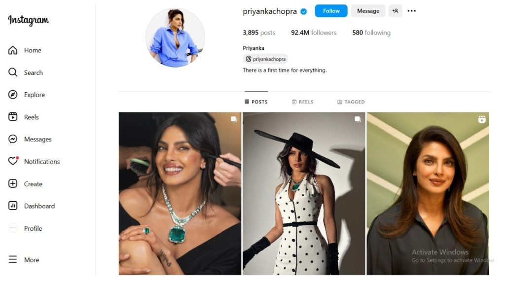 Priyanka Chopra Jonas Instagram