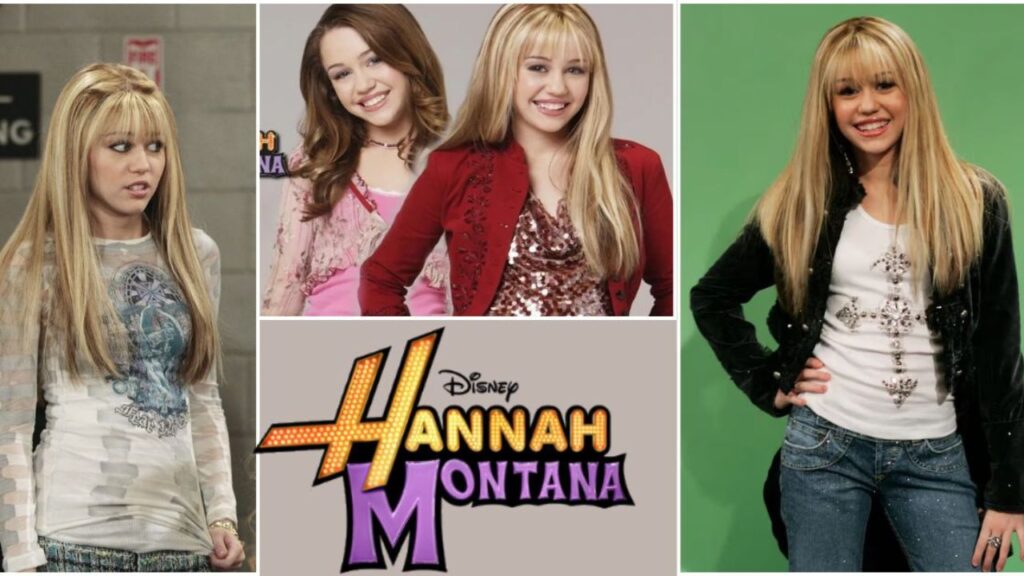 Miley Cyrus during Hannah Montana era holding a guitar